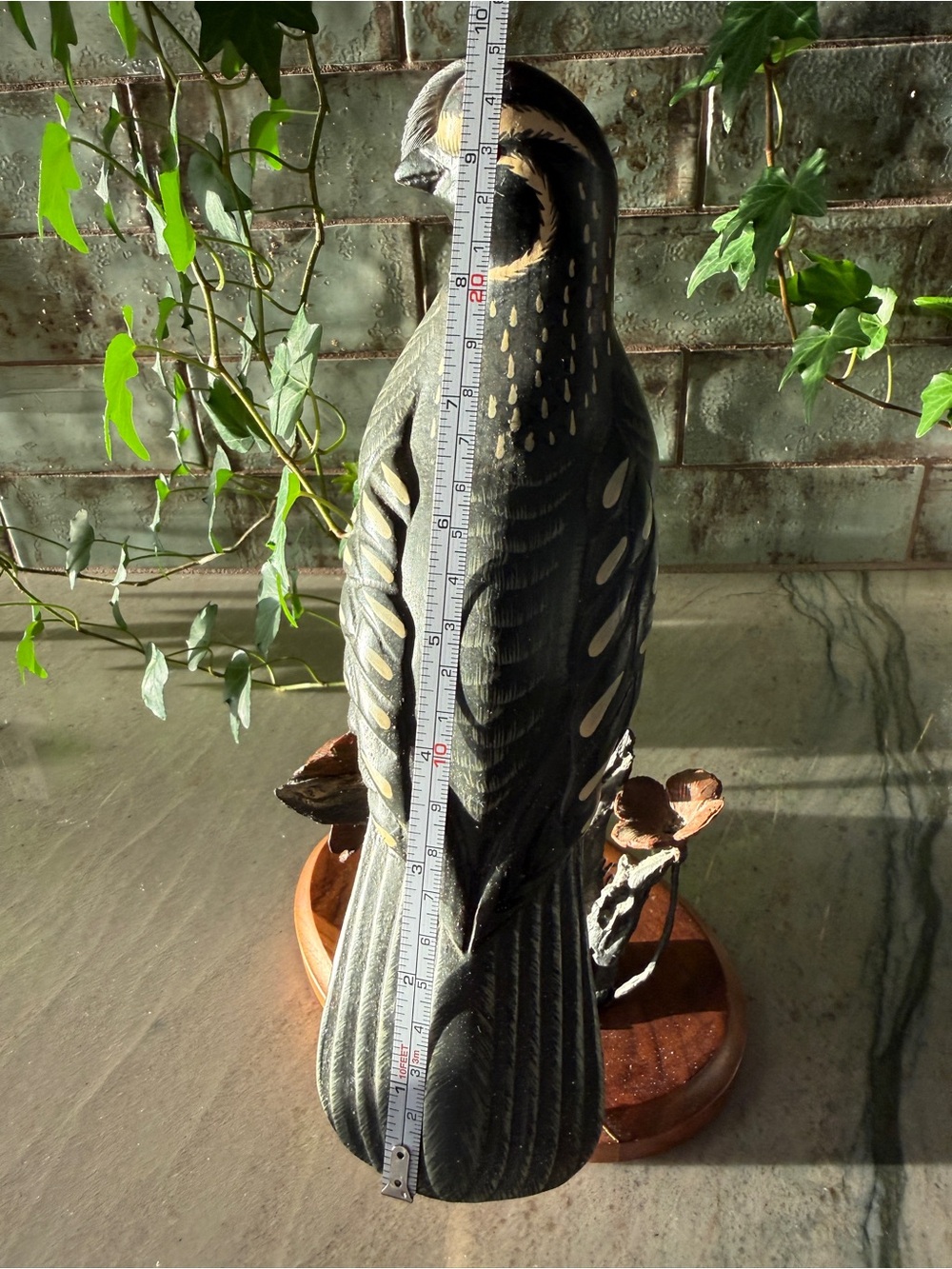 Vintage Chris Olson Hand Carved Wood California Quail Sculpture Signed Wildlife - Picture 12 of 13